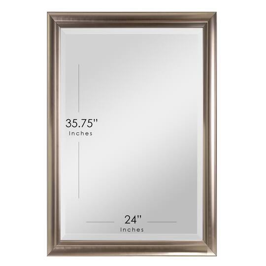 Head West 40" x 28" Oil Rubbed Antique Brushed Nickel Framed Wall Mirror